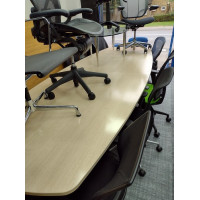 Boardrom Table - Barrel Shaped - in Light Oak