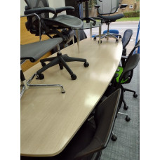 Boardrom Table - Barrel Shaped - in Light Oak Boardrom Table - Barrel Shaped - in Light Oak