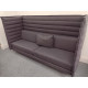 Vitra Alcove High Back 4 Seater Sofa in Dark Grey