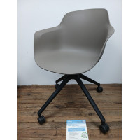ORN Loria Arm Chair - Taupe shell on Black Ba...